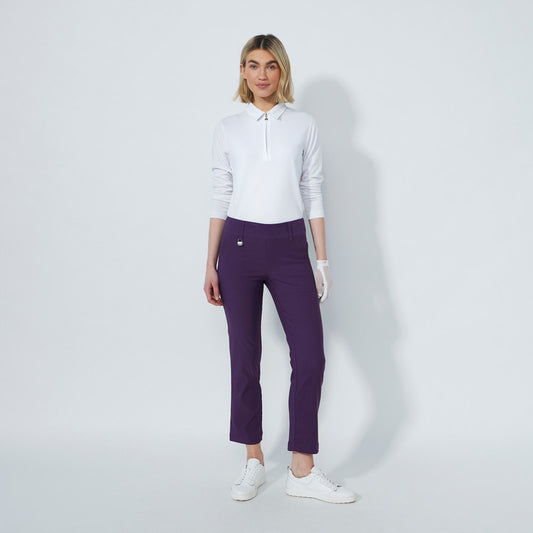 Daily Sports Abstract Fusion Magic Straight Dark Purple Ankle Pants
