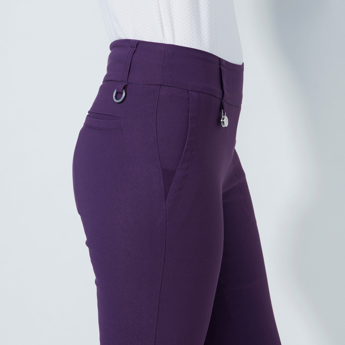 Daily Sports Abstract Fusion Magic Straight Dark Purple Ankle Pants