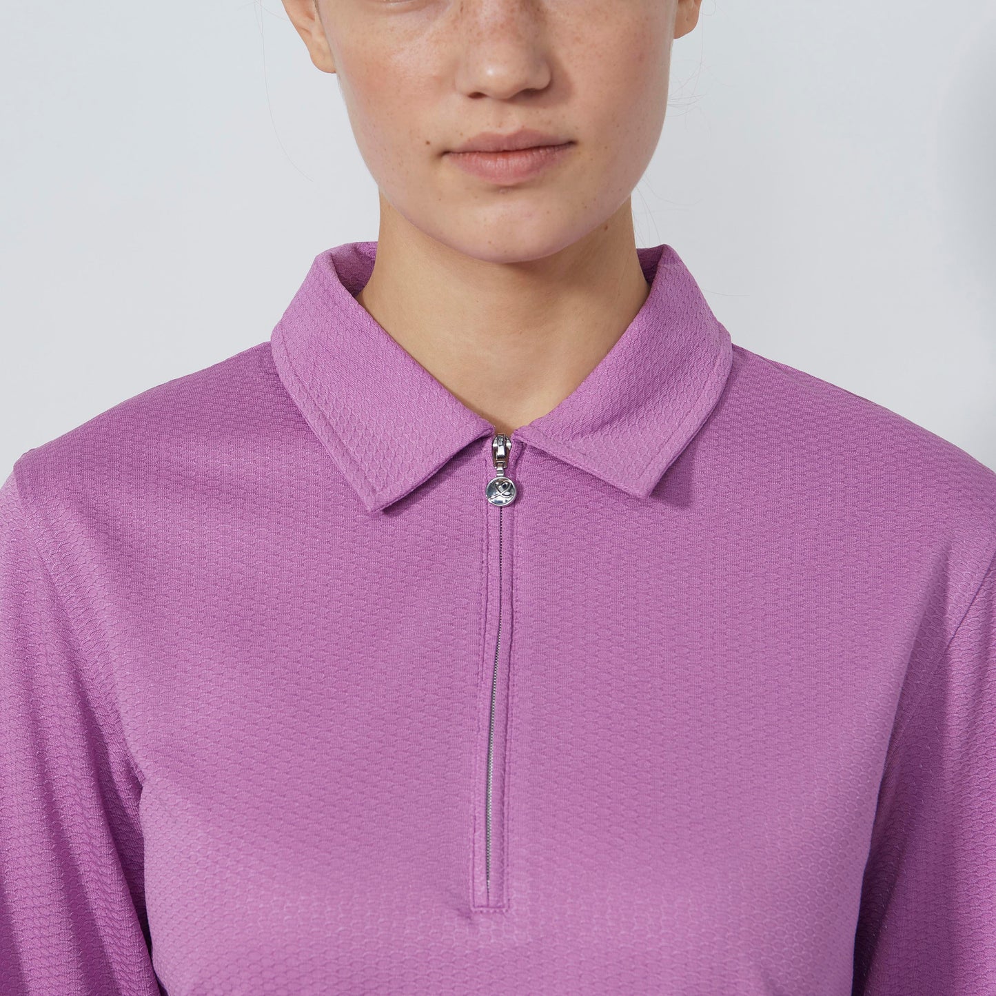 Daily Sports Abstract Fusion Peoria Veronica Long Sleeve Polo