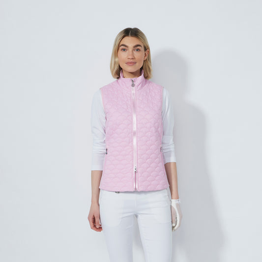 Daily Sports Abstract Fusion Quilt Pink Pansy Padded Vest