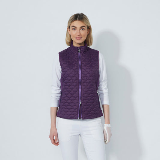 Daily Sports Abstract Fusion Quilt Dark Purple Padded Vest