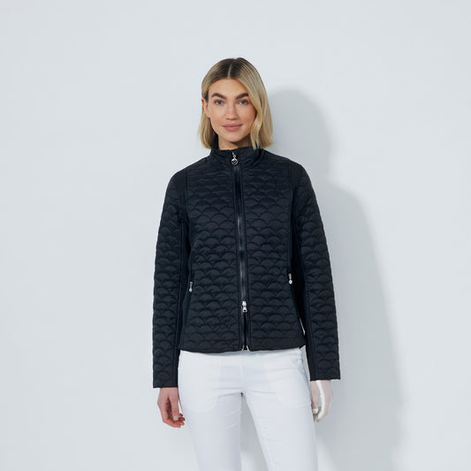 Daily Sports Abstract Fusion Quilt Black Padded Jacket