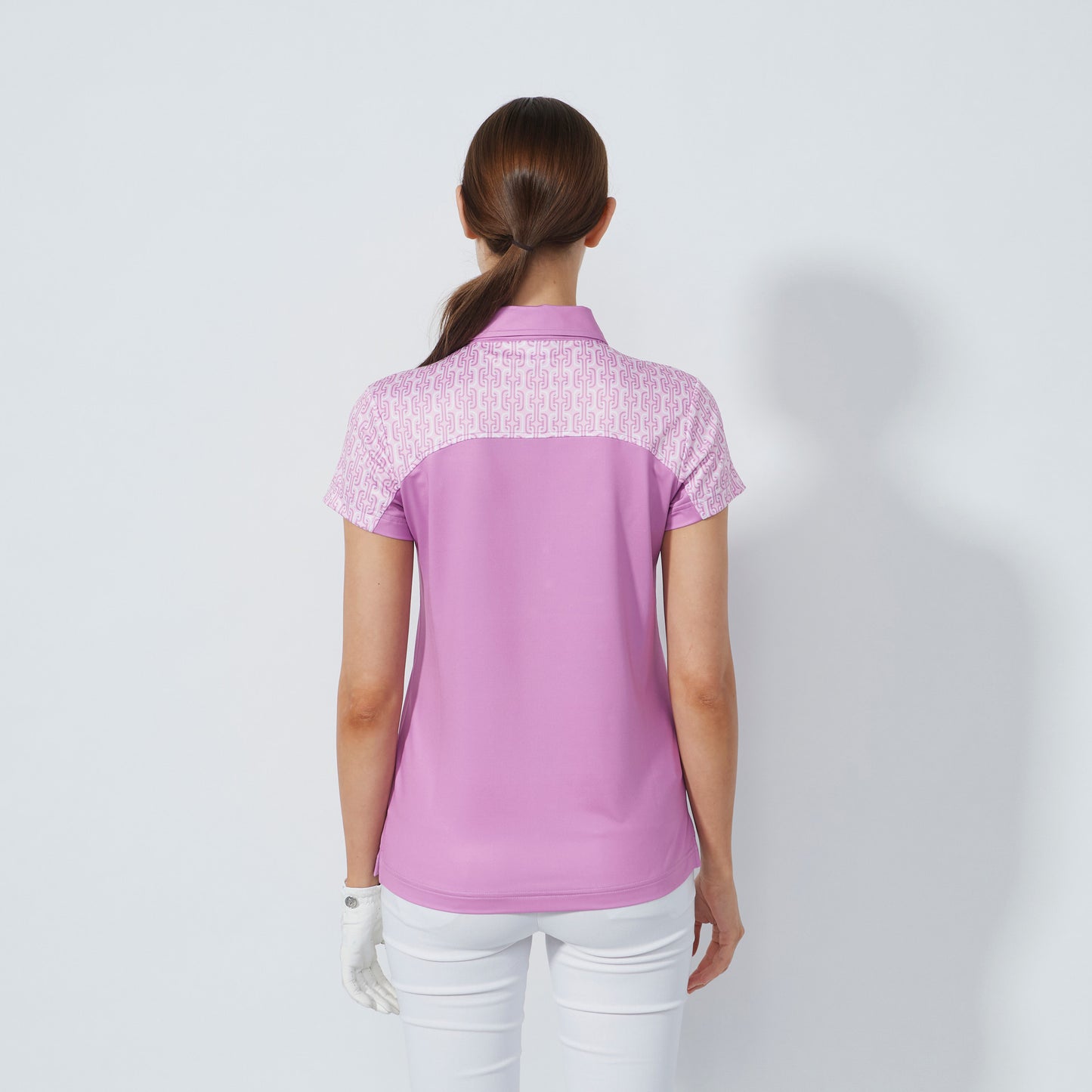 Daily Sports Abstract Fusion Veronica Print Insert Cap Sleeve Polo