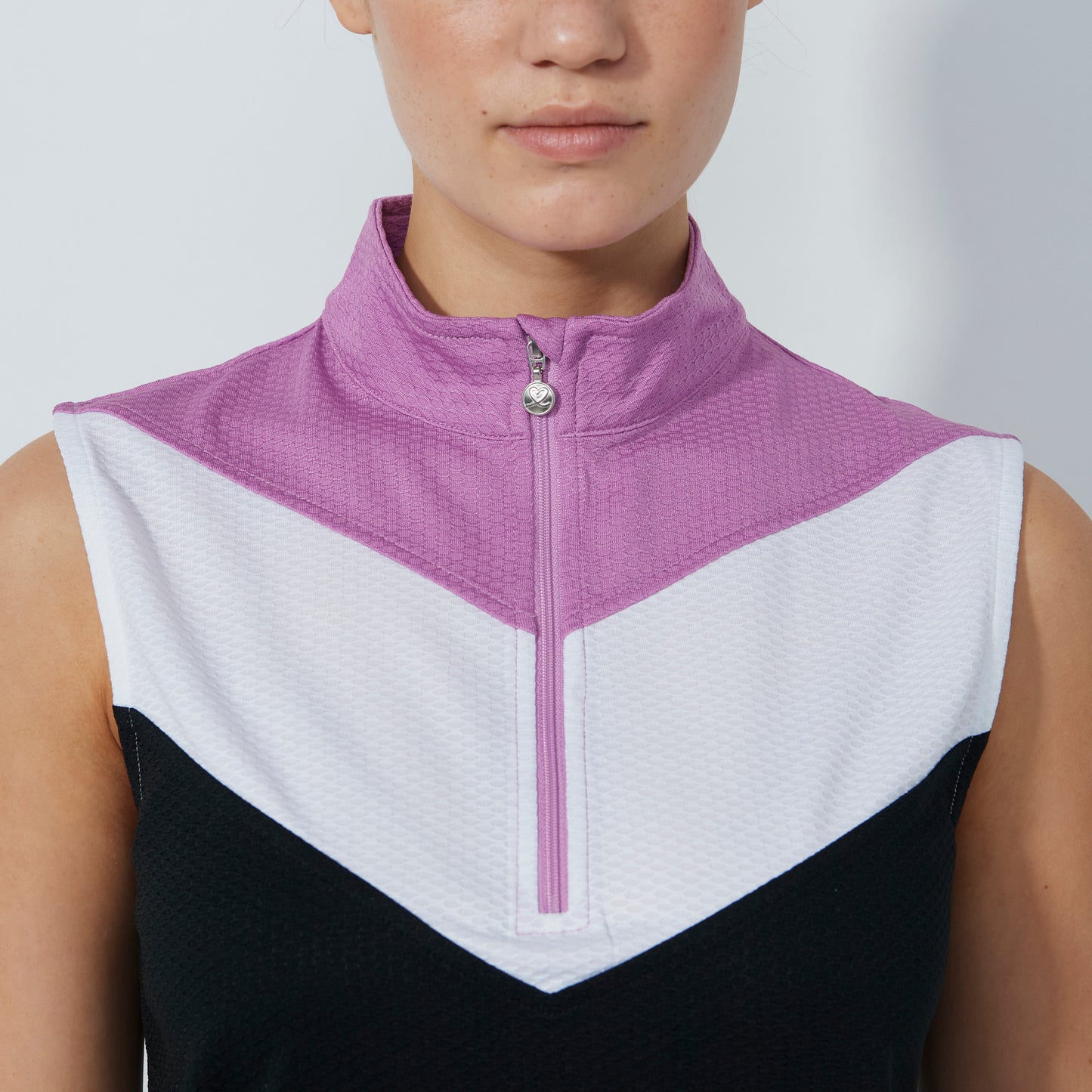 Daily Sports Abstract Fusion Black Block Sleeveless Polo