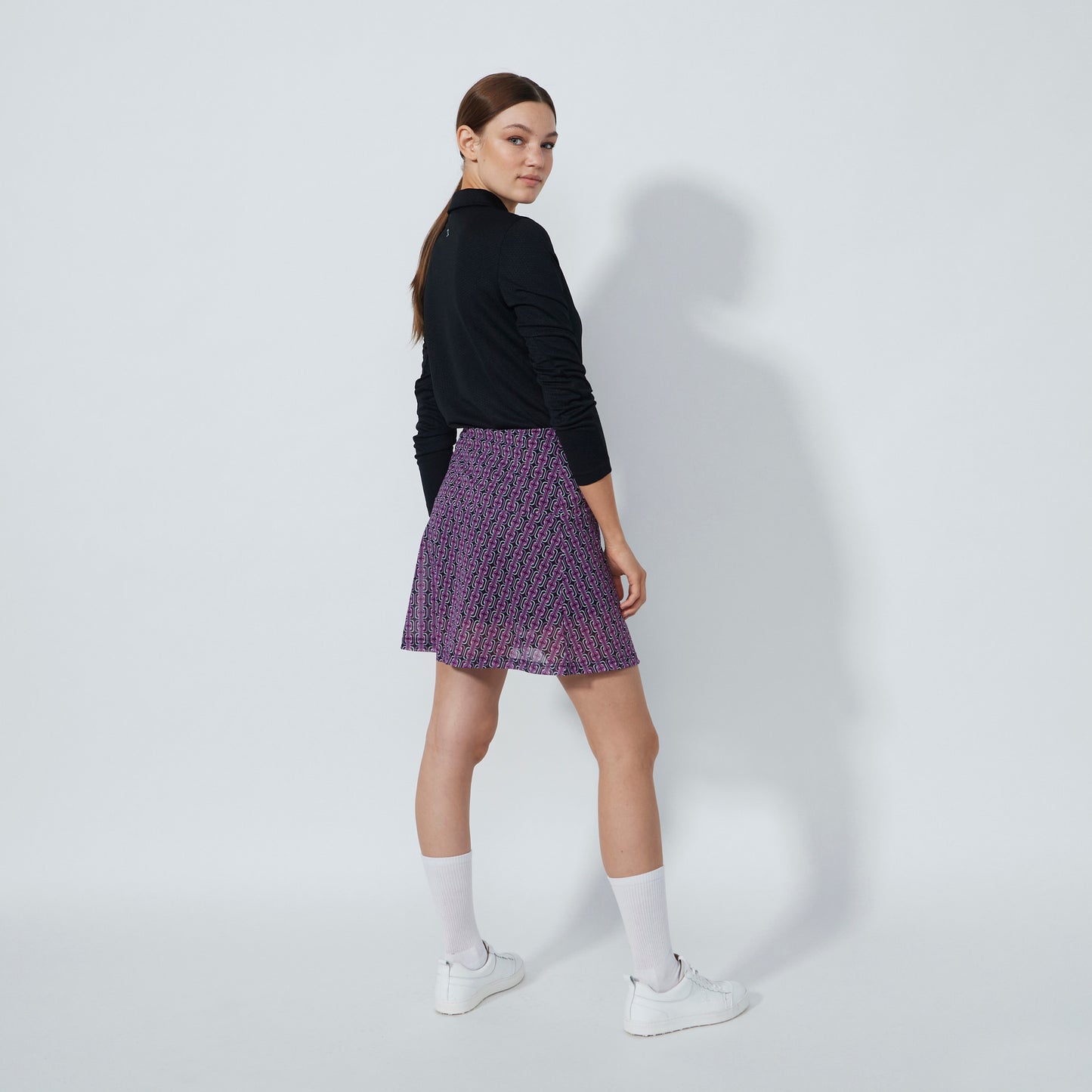 Daily Sports Abstract Fusion Breeze Delusion Black Print Skort