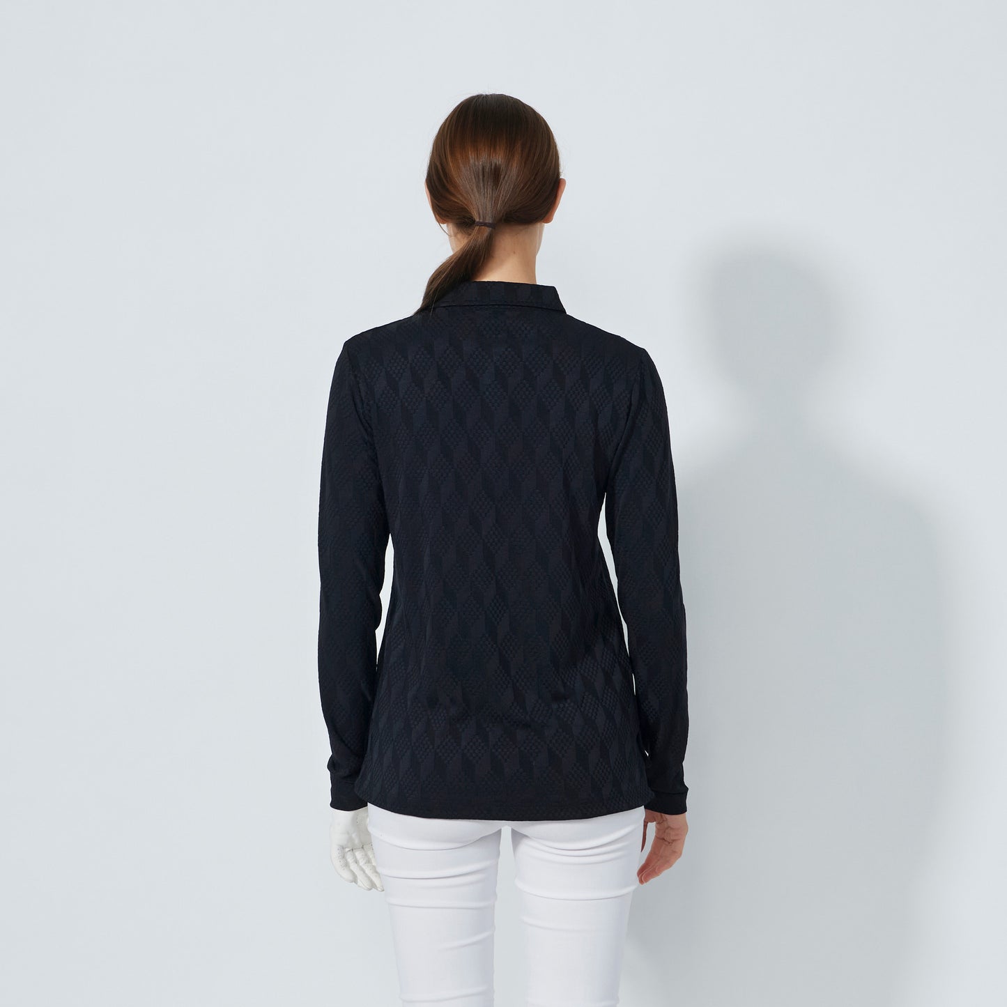 Daily Sports Abstract Fusion Graphic Jacquard Long Sleeve Polo Shirt
