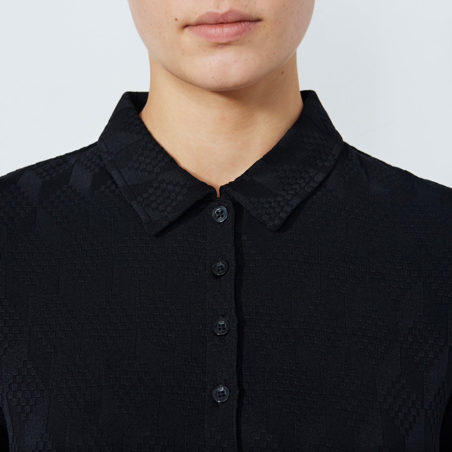 Daily Sports Abstract Fusion Graphic Jacquard Long Sleeve Polo Shirt
