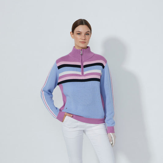 Daily Sports Abstract Fusion Multi-Striped Long Sleeve Pullover Lined
