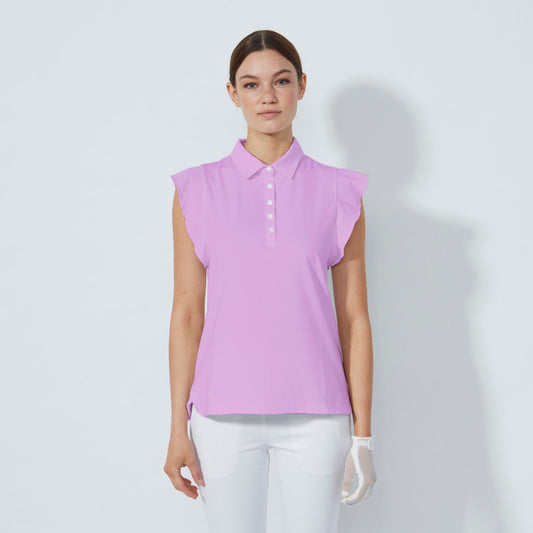 Daily Sports Abstract Fusion Luxe Frill Veronica Sleeveless Polo
