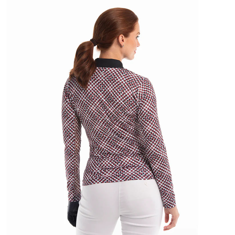 EPNY RED ALERT LONG SLEEVE STARS HOUNDSTOOTH SUNSHIRT