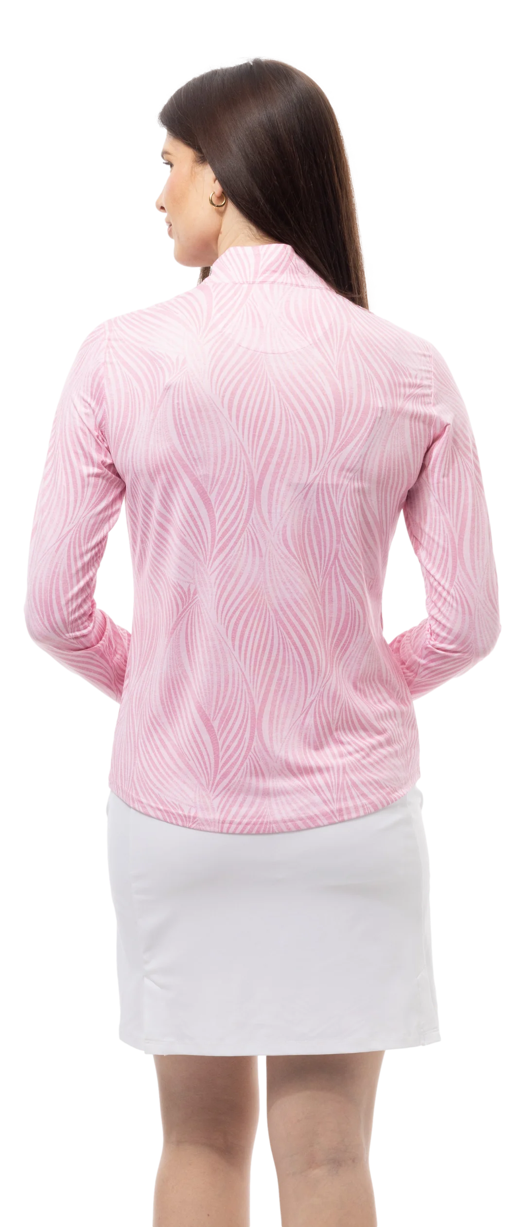 SanSoleil SolMelange Long Sleeve Stripe Mock