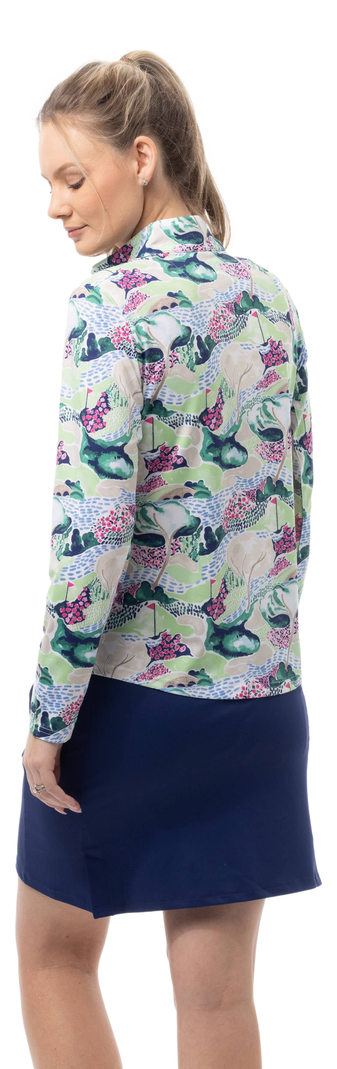 SanSoleil SolCool Longsleeve Print Mock