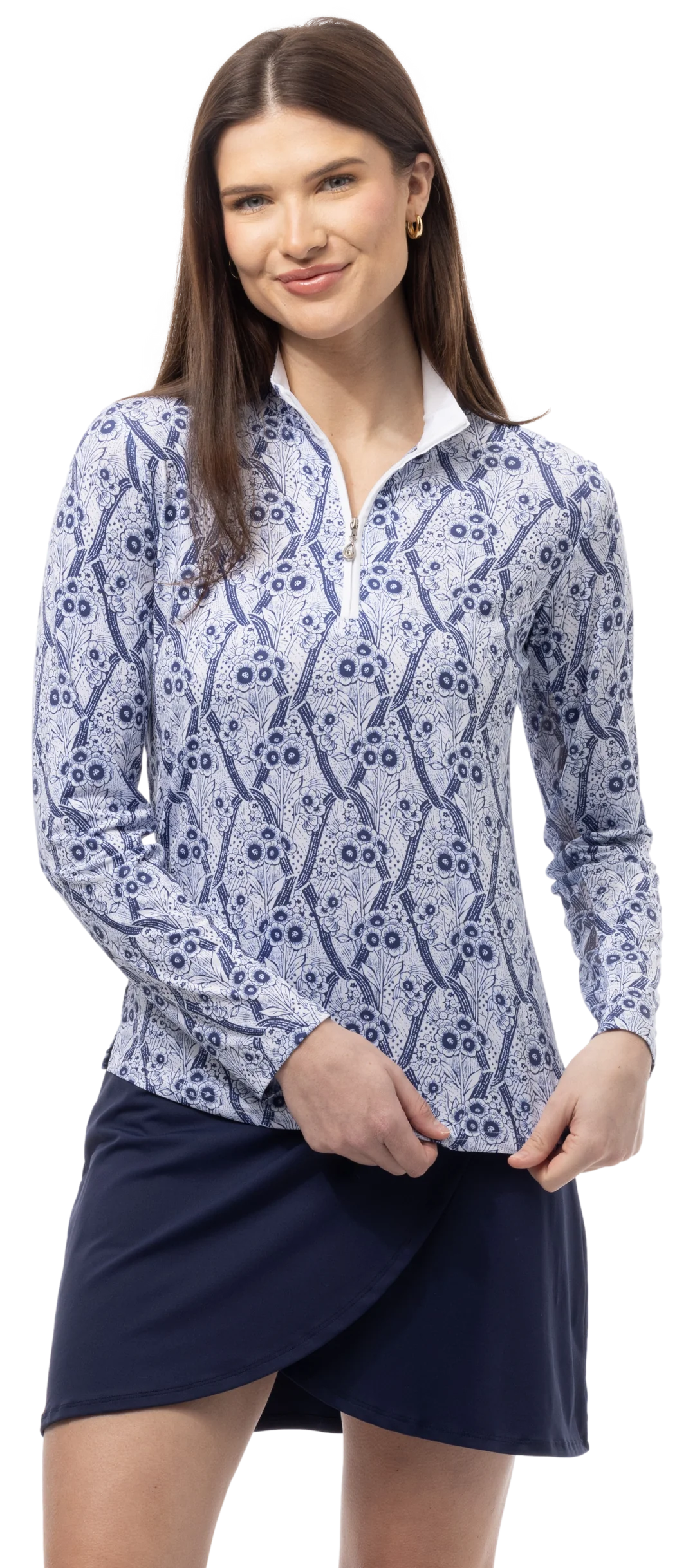 SanSoleil SolCool Longsleeve Print Mock