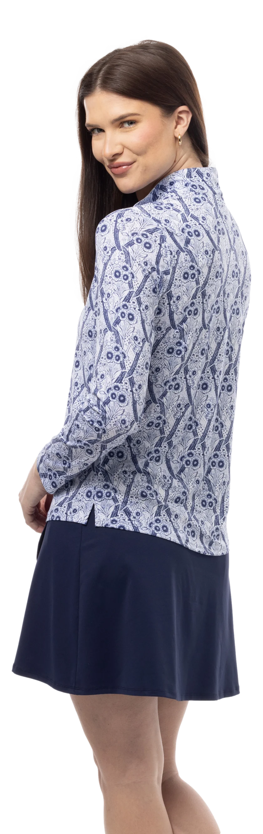 SanSoleil SolCool Longsleeve Print Mock