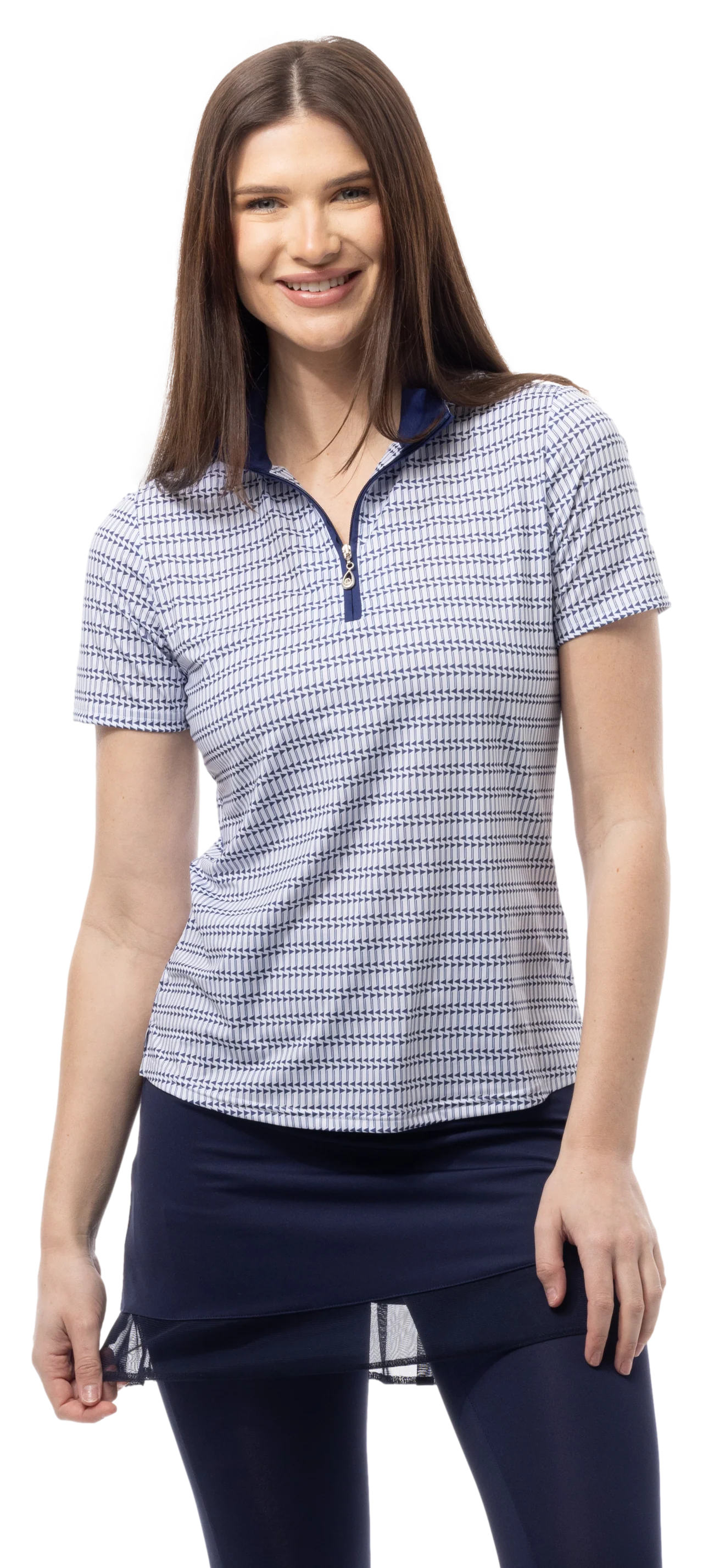 SanSoleil SOLCOOL Short Sleeve Mock