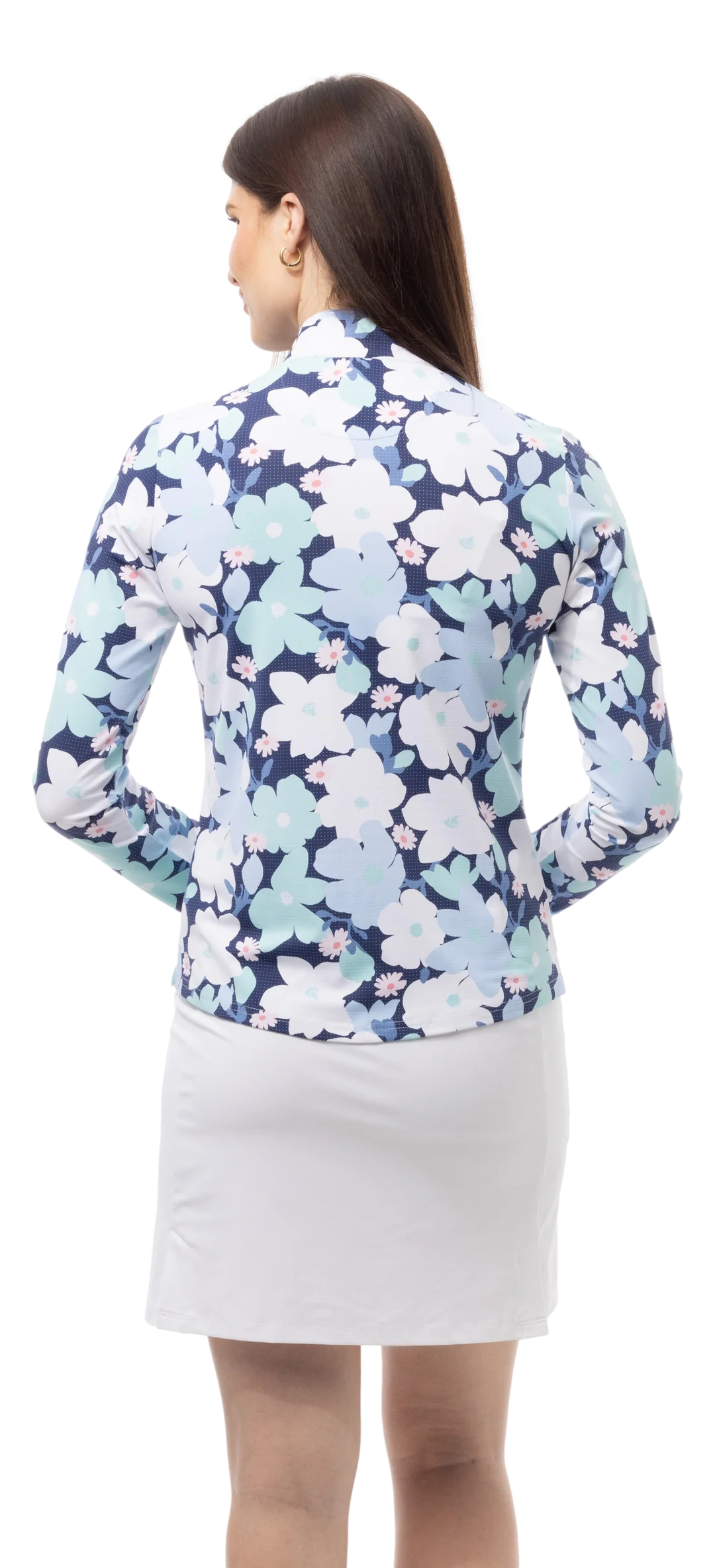 SanSoleil SolAir Ultra-Mesh Long Sleeve Zip Mock