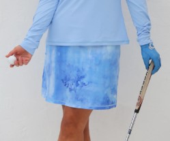 FAMARA PERIWINKLE A-Line Art Golf Skort 17.5"