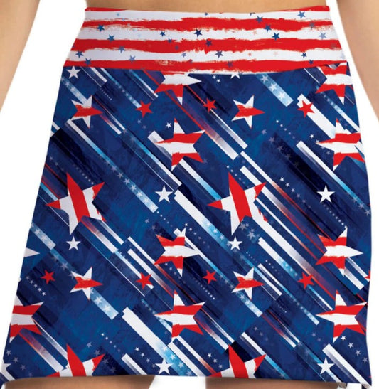 Skort Obsession AMERICA PRINT SKORT 17"