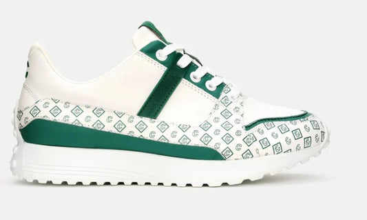 Duca Del Cosma Alesi Golf Shoe in White/Masters Green