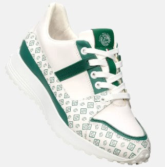 Duca Del Cosma Alesi Golf Shoe in White/Masters Green