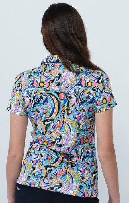 Daily Sports ARTIST Multi Mix Colorful Print Short Sleeve Polo Shirt