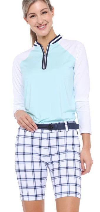 Belyn Key Short 8" in Windowpane Plaid