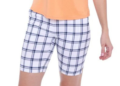 Belyn Key Short 8" in Windowpane Plaid