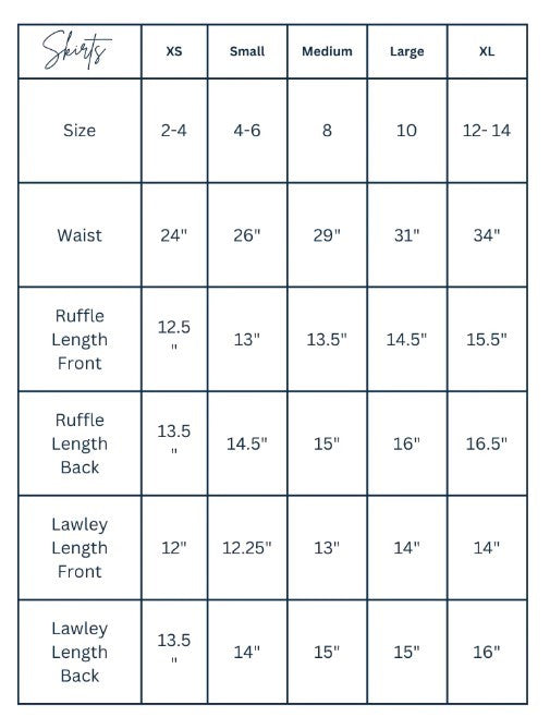 The Bubble Fairway Tall Skirt 17" Short Solids (Multiple Colors)