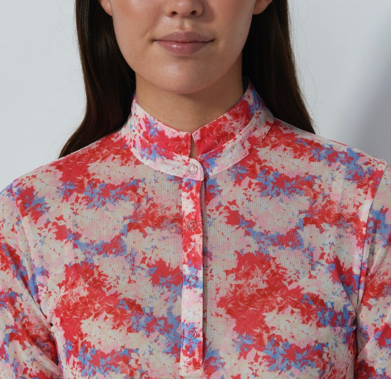 Daily Sports WATER BLOOM 3/4 Sleeve Mesh Polo Shirt