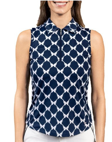 Golftini Floral Sleeveless Cool Girl Polo (Multiple Colors)