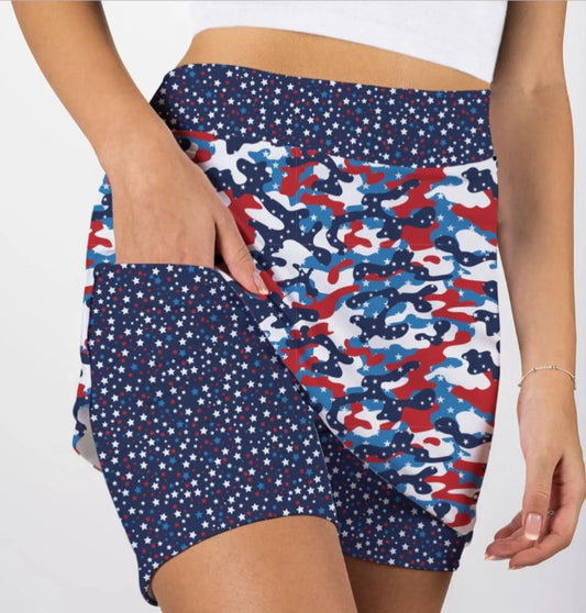 Skort Obsession Camo USA Skort 17"
