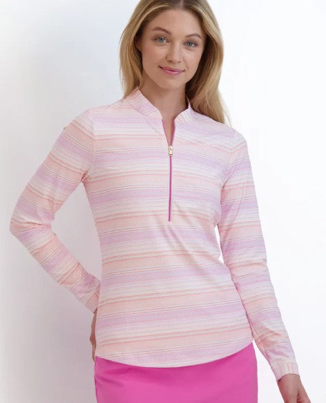 Fairway & Greene CAT LONG SLEEVE ZIP TOP (MULTIPLE COLORS)