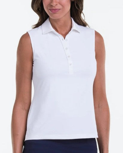 Fairway & Greene CHARLOTTE SLEEVELESS JERSEY POLO (Multiple Colors)