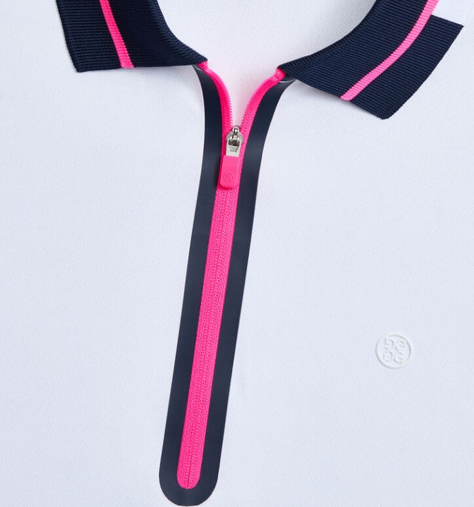 G/FORE APPAREL CONTRAST PANEL TECH PIQUÉ POLO