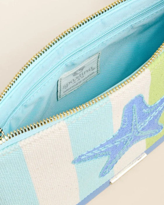 Spartina Carina Wristlet Blue Starfish