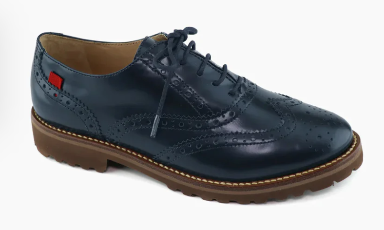Marc Joseph Central Park West Polished Matte Golf Shoe in Navy