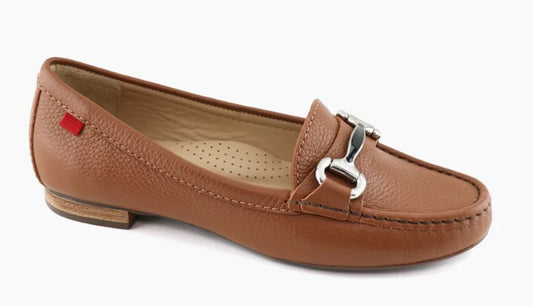 Marc Joseph Grand St Golf Shoe in Cognac Tumbled