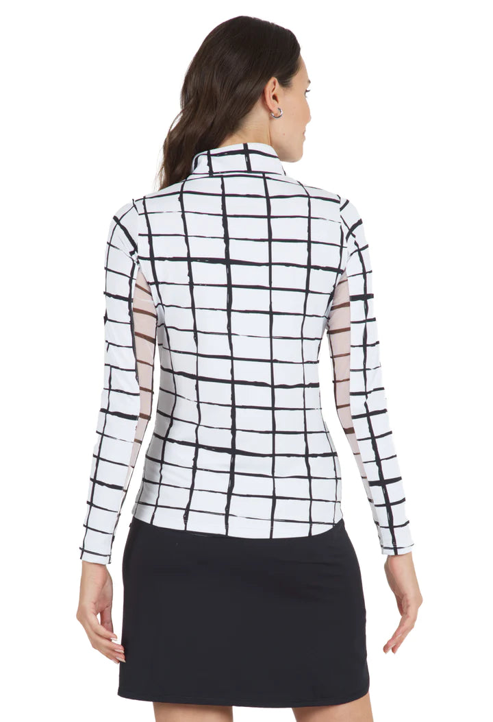 IBKUL Cordova Long Sleeve Mock Neck Top (Multiple Colors)