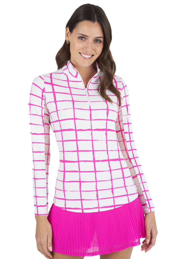 IBKUL Cordova Long Sleeve Mock Neck Top (Multiple Colors)