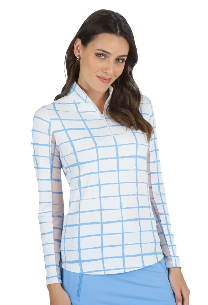 IBKUL Cordova Long Sleeve Mock Neck Top (Multiple Colors)