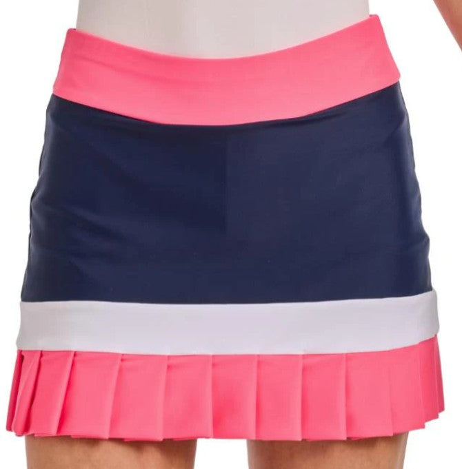 TZU TZU DARBY NAVY-PUNCH-WHITE SKORT 16"