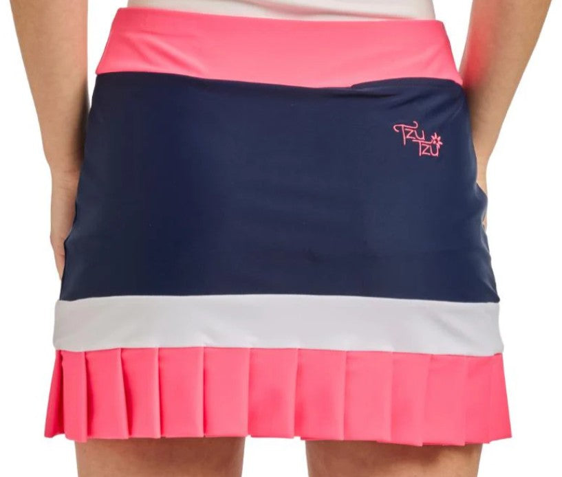 TZU TZU DARBY NAVY-PUNCH-WHITE SKORT 16"