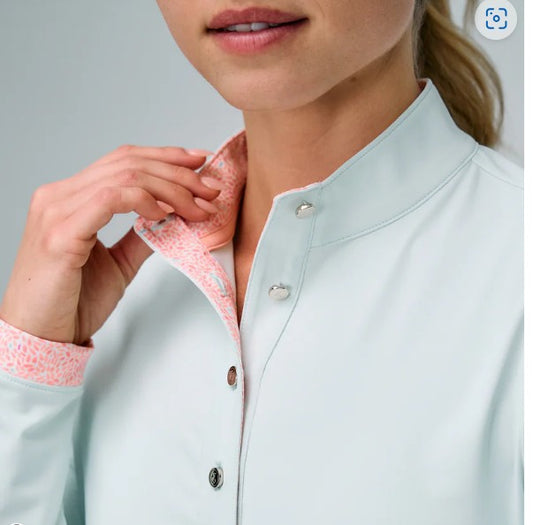 Fairway & Greene DIDI BUTTON LONG SLEEVE MOCK