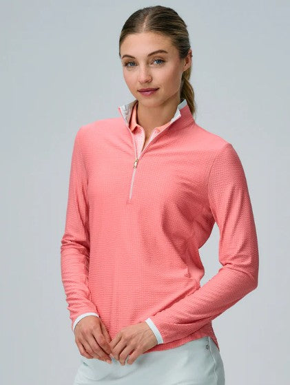 Fairway & Greene DREA LONG SLEEVE ZIP MOCK