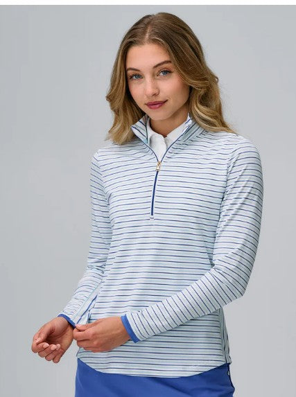 Fairway & Greene DREA LONG SLEEVE ZIP MOCK
