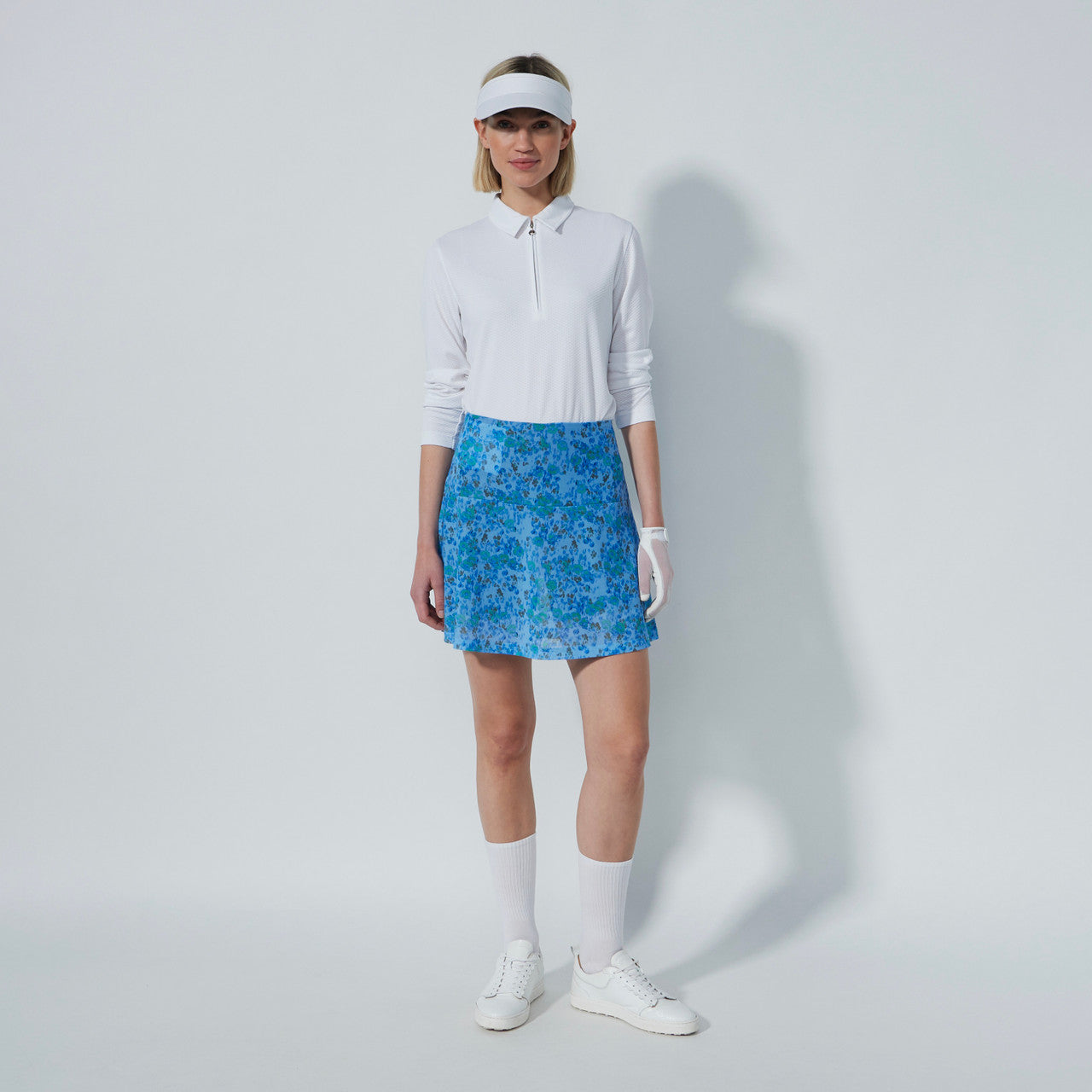 Daily Sports WATER BLOOM Breeze Blue Print Short Skort 15"