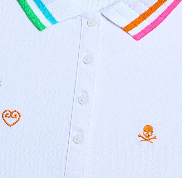G/FORE APPAREL EMBROIDERED TECH PIQUÉ SLEEVELESS POLO