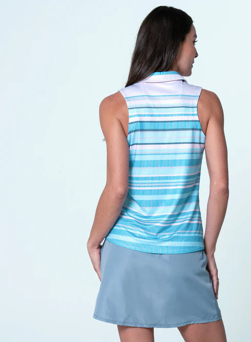 Lucky in Love Linen Nouveau Zip Tank