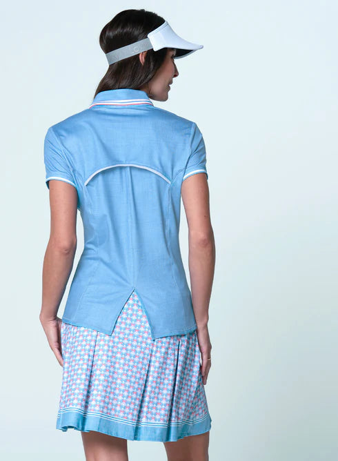 Lucky in Love Linen Nouveau Linen Play Notch Collar Short Sleeve