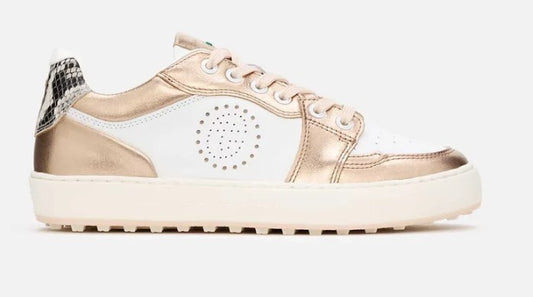 Duca Del Cosma Giordana Golf Shoe in White/Rose Gold